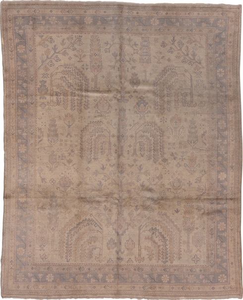 Antique Oushak Area Rug (7' x 8')